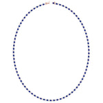 Sara - Alternating Blue Sapphire and Natural Diamond Tennis Necklace - Gem Jewelers Co