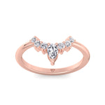 RG Pear Shape Natural Diamond Curved Tiara Engagement Ring