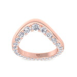 Natural Diamond Invisible Halo Eternity Band Rose Gold 14K 18K