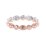 Daria - Marquise and Round Eternity Wedding Band - Gem Jewelers Co