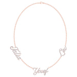 1.50CT T.W. Custom 3 Name Diamond Necklace - Gem Jewelers Co