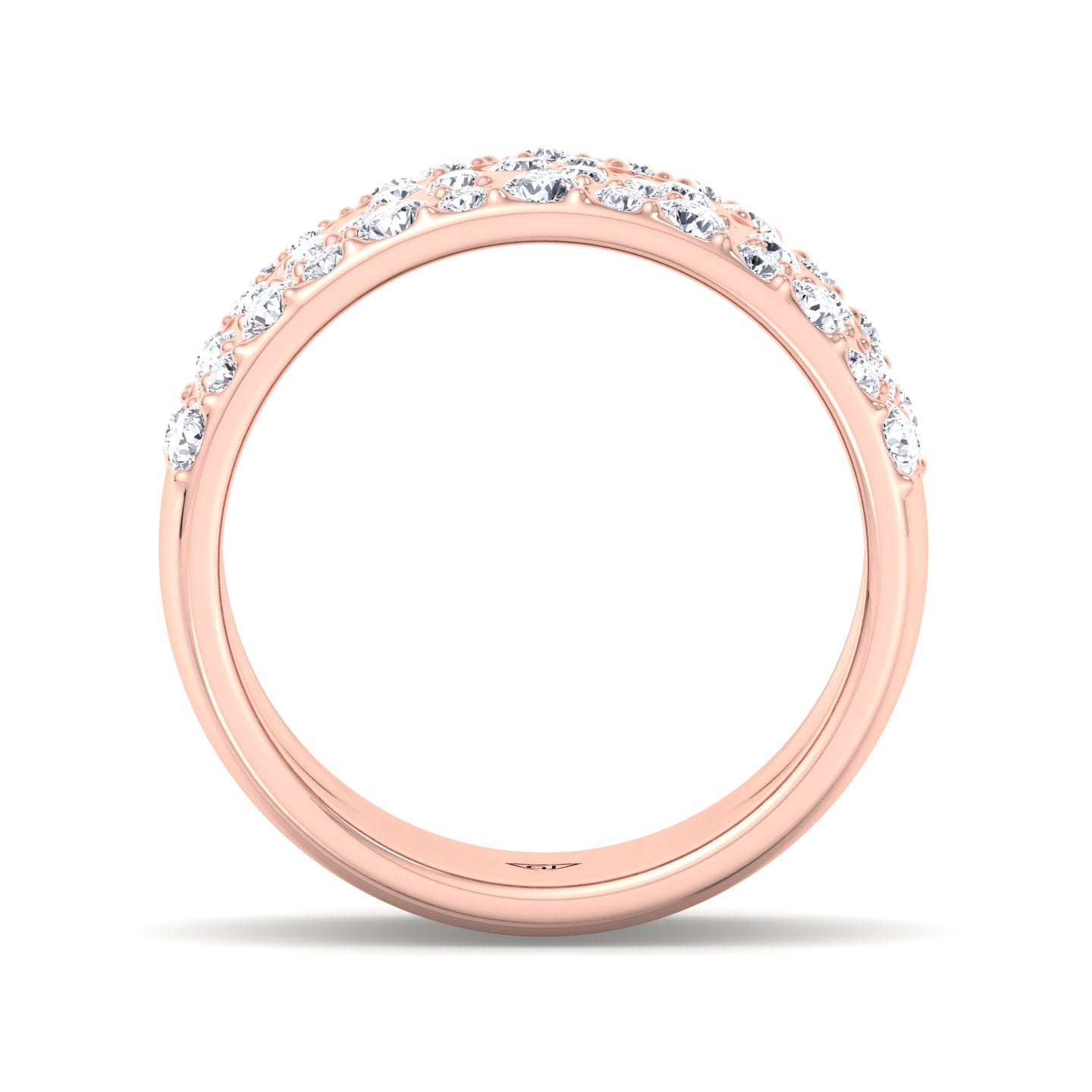 Cellini - Wide Natural Diamond Cigar Band - Gem Jewelers Co