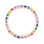 Luccia - Multi-Color Gemstones Eternity Band - Gem Jewelers Co
