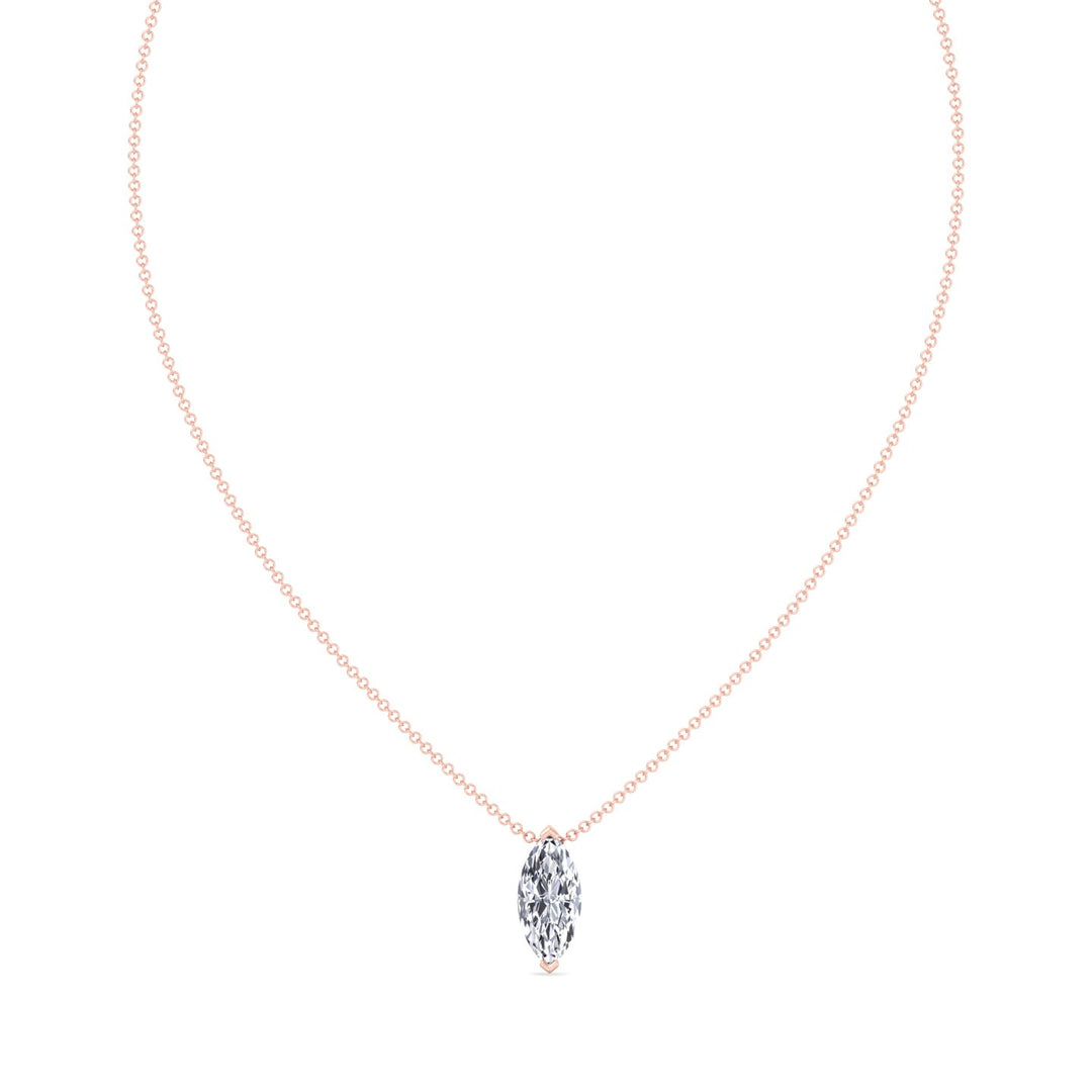 Marquise Shape Natural Diamond Pendant