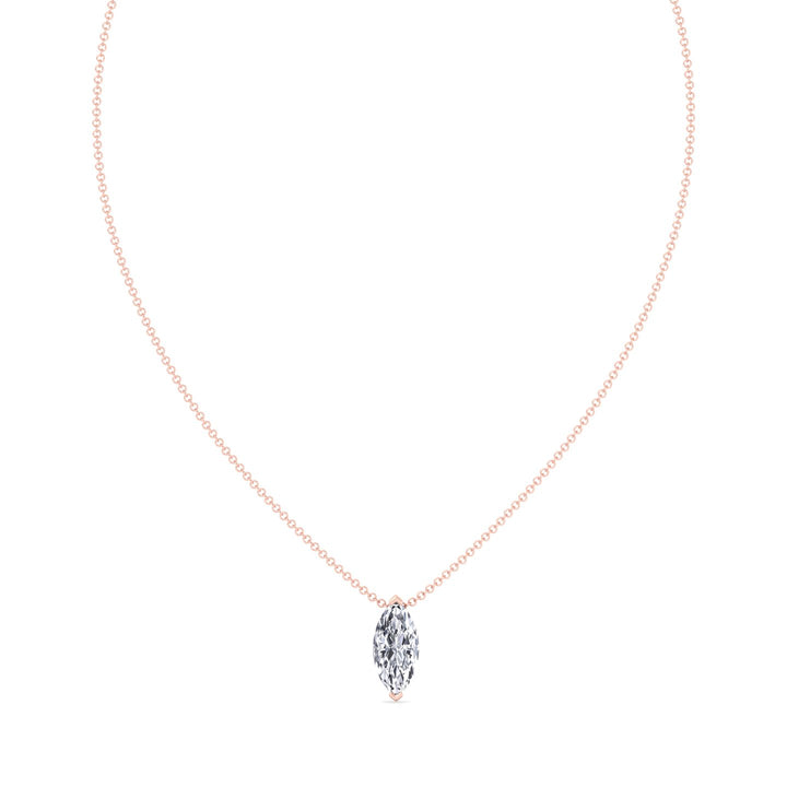 Marquise Shape Natural Diamond Pendant