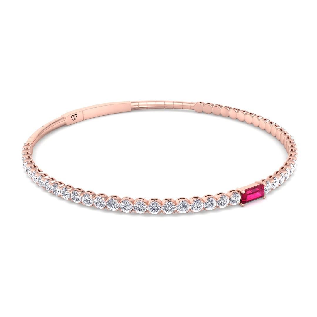 baguette-ruby-round-diamond-flexible-bangle-in-solid-rose-gold-band