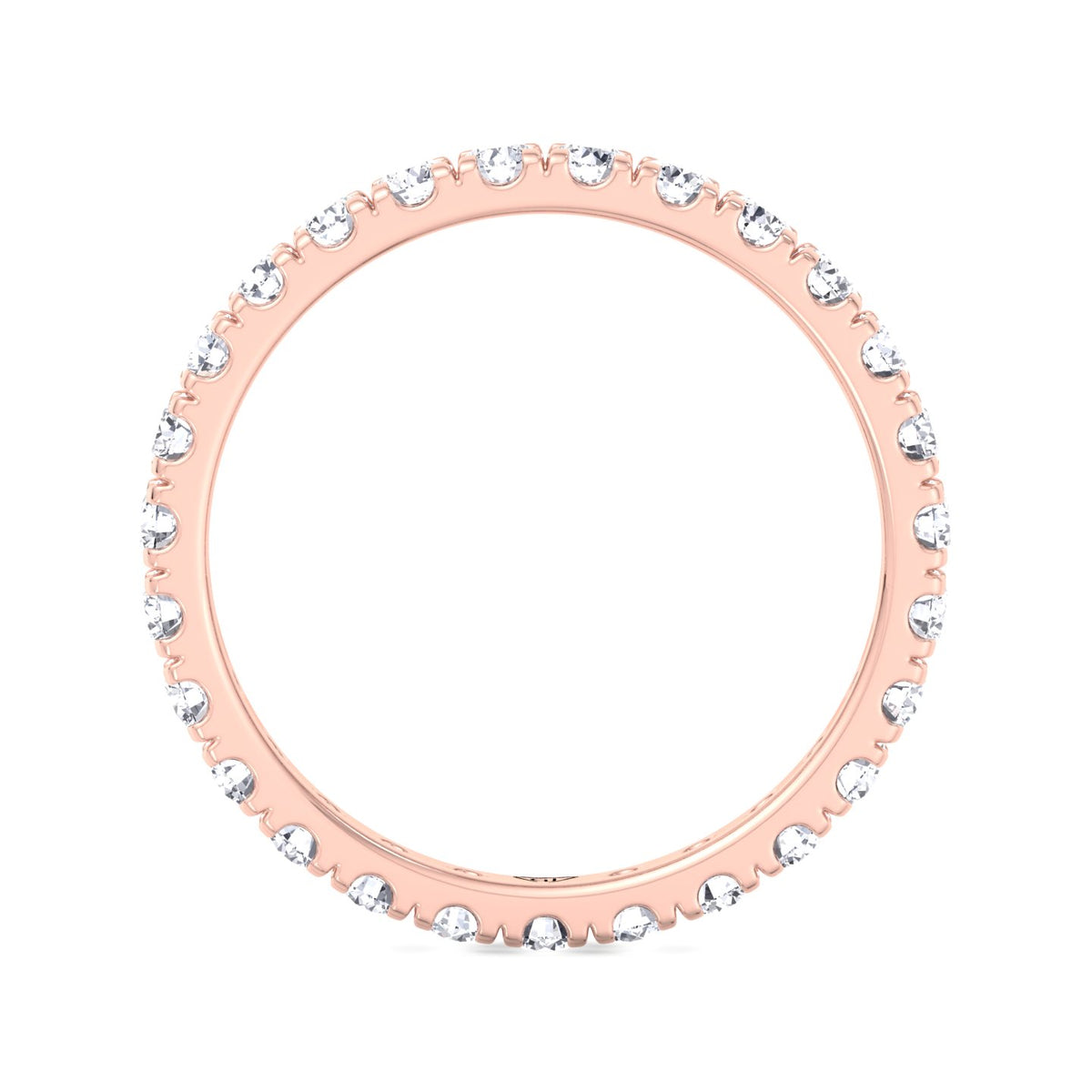 Super Deal - 1.00CT T.W Round Brilliant VS2 Clarity, G Color Natural Diamond Eternity Band U-Prong Setting - Gem Jewelers Co