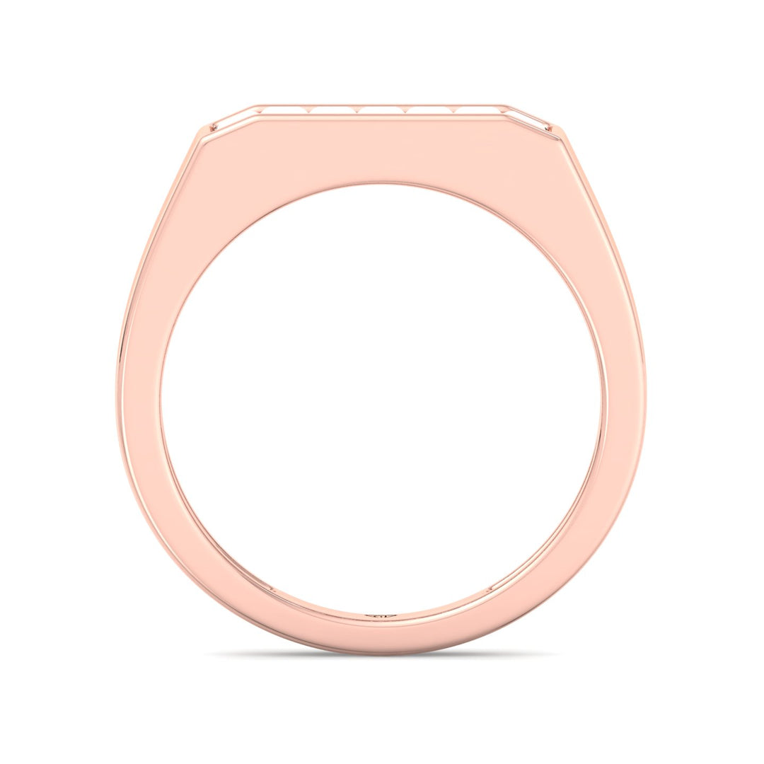 Baguette Shape Channel Setting Natural Diamond Wedding Band Rose Gold