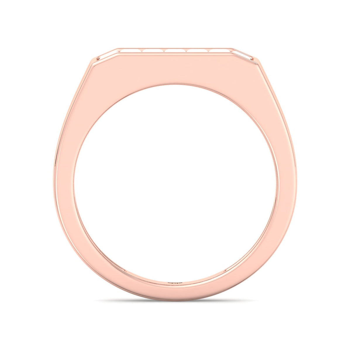 Baguette Shape Channel Setting Natural Diamond Wedding Band Rose Gold