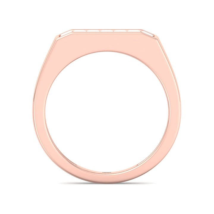 Baguette Shape Channel Setting Natural Diamond Wedding Band Rose Gold