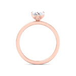 Gina - Pear Shape Diamond Engagement Ring with Baguette Shape Channel Set Side Stone Band - Gem Jewelers Co