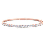 Multi shape natural diamond bracelet 14K rose gold