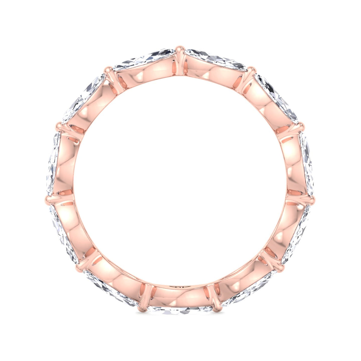 Acerra - East to West Marquise Shape Diamond Eternity Band - Gem Jewelers Co