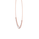 Tullia - Halfway Graduated Crown Prong Natural Diamond Tennis Necklace - Gem Jewelers Co