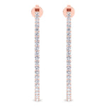 Clara - 6.2CT Round Diamond Inside Out Hoops - Gem Jewelers Co