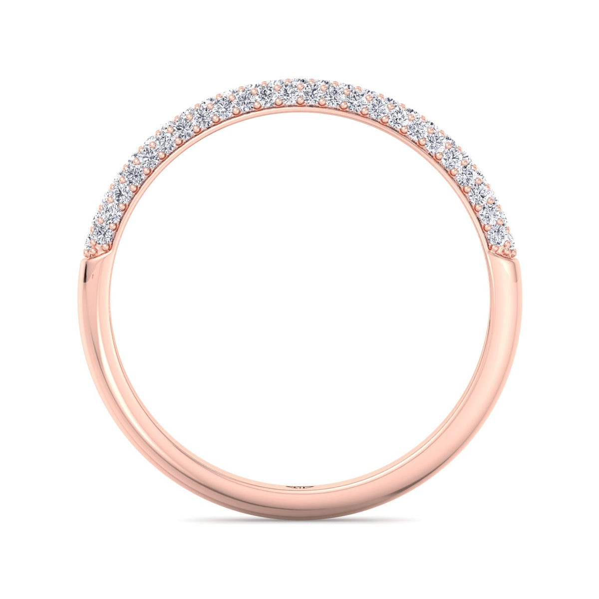 Teresa - Pave Natural Diamond Wedding Band - Gem Jewelers Co