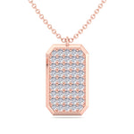 Vito - Diamond Dog Tag Pendant Necklace - Gem Jewelers Co