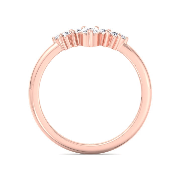 RG Pear Shape Natural Diamond Curved Tiara Engagement Ring 4