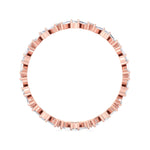Delfina - Baguette and Round Shape Diamond Offset Band - Gem Jewelers Co