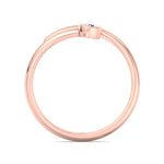 Sylvie - Round Cut Diamond Bezel Stacking Open Ring - Gem Jewelers Co