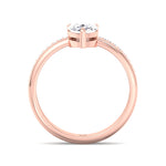 Zelie - Floating Pear Shape Diamond Double Band Engagement Ring - Gem Jewelers Co
