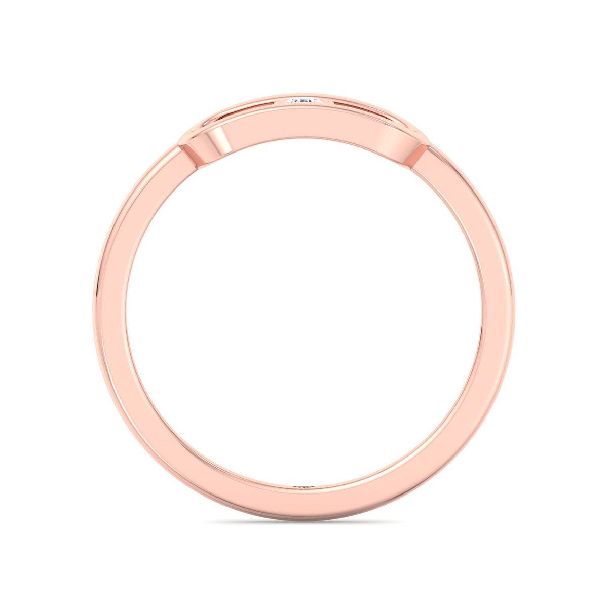 Bria - Fashion Diamond Gold Ring with Single Bezel Stone - Gem Jewelers Co
