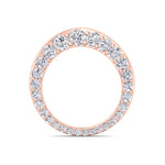 Natural Diamond Invisible Halo Eternity Band Rose Gold 