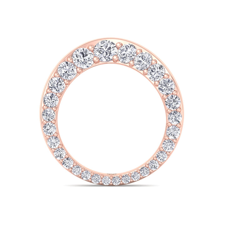 Natural Diamond Invisible Halo Eternity Band Rose Gold 