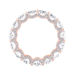 Frances - Oval Cut Diamond Eternity Band With Invisible Halo - Gem Jewelers Co