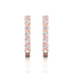 RG Round Shape Natural Diamond Hoop Earrings 3