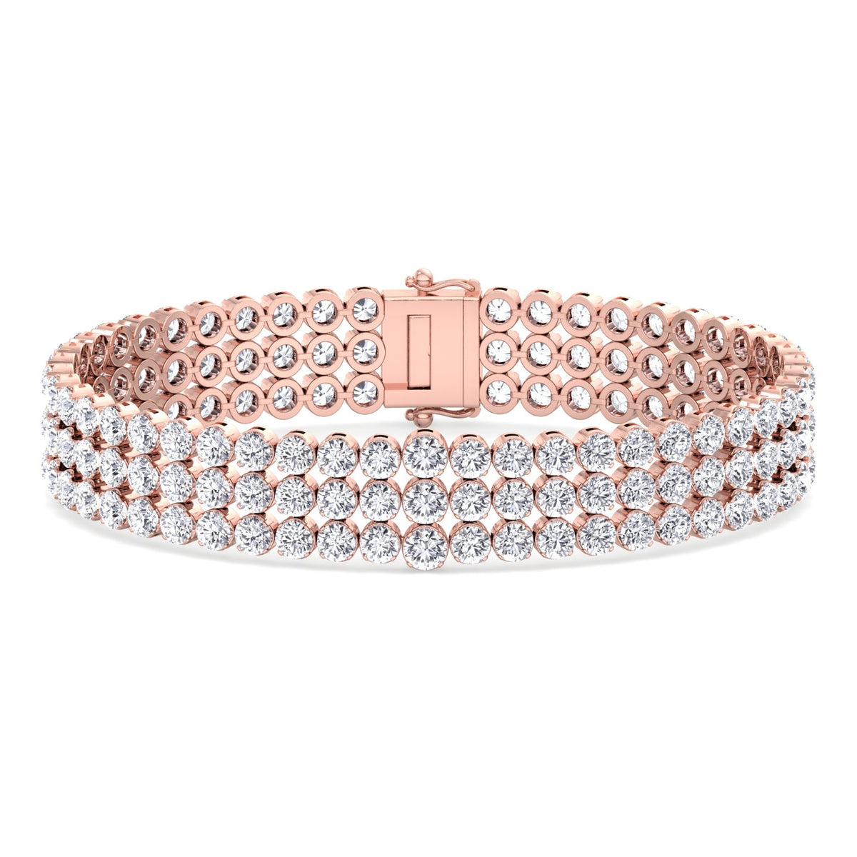 7.10-carats-triple-row-graduated-diamond-tennis-bracelet-in-solid-rose-gold