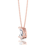 Toi Et Moi -Pear & Emerald- Cut Natural Diamond Pendant-1CT-2CT-14K-18K-Rose Gold
