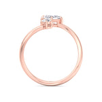 Ora - Princess & Round Cut Diamond Stackable Ring - Gem Jewelers Co