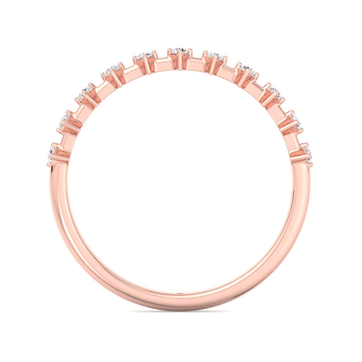 Simona - Multi Stone Round Natural Diamond Dainty Ring - Gem Jewelers Co