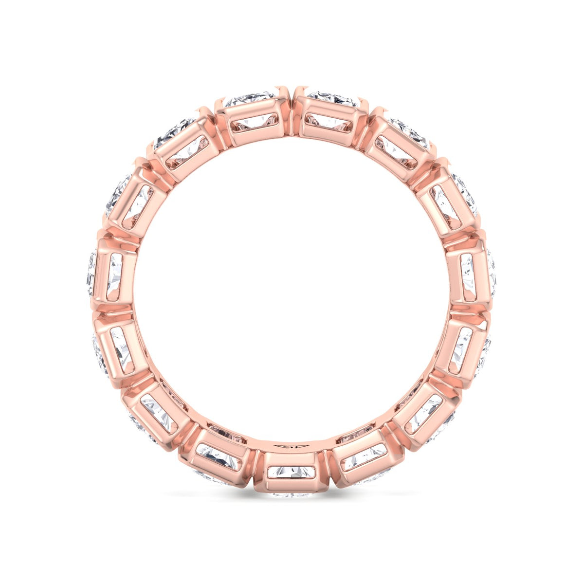 Griseldi - Radiant Shape Bezel Set Diamond Eternity Band - Gem Jewelers Co
