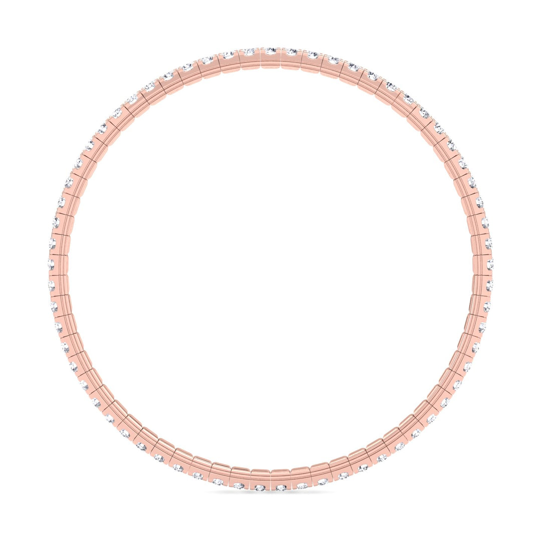 Flexible Tennis Bracelet -14K-6CT-Rose Gold