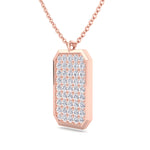 Vito - Diamond Dog Tag Pendant Necklace - Gem Jewelers Co
