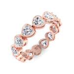 Sera - Heart Shape East to West Bezel Set Diamond Eternity Band - Gem Jewelers Co