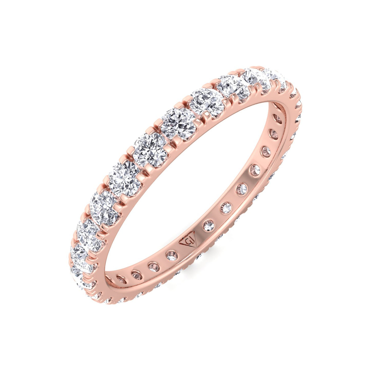 Super Deal - 1.00CT T.W Round Brilliant VS2 Clarity, G Color Natural Diamond Eternity Band U-Prong Setting - Gem Jewelers Co