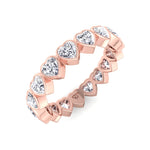 Belleza - Heart Shape Bezel Set Diamond Eternity Band - Gem Jewelers Co