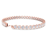 Elaria - East to West Heart Shape Bezel Set Natural Diamond Tennis Bracelet - Gem Jewelers Co