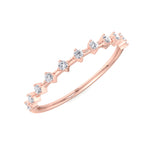 Simona - Multi Stone Round Natural Diamond Dainty Ring - Gem Jewelers Co