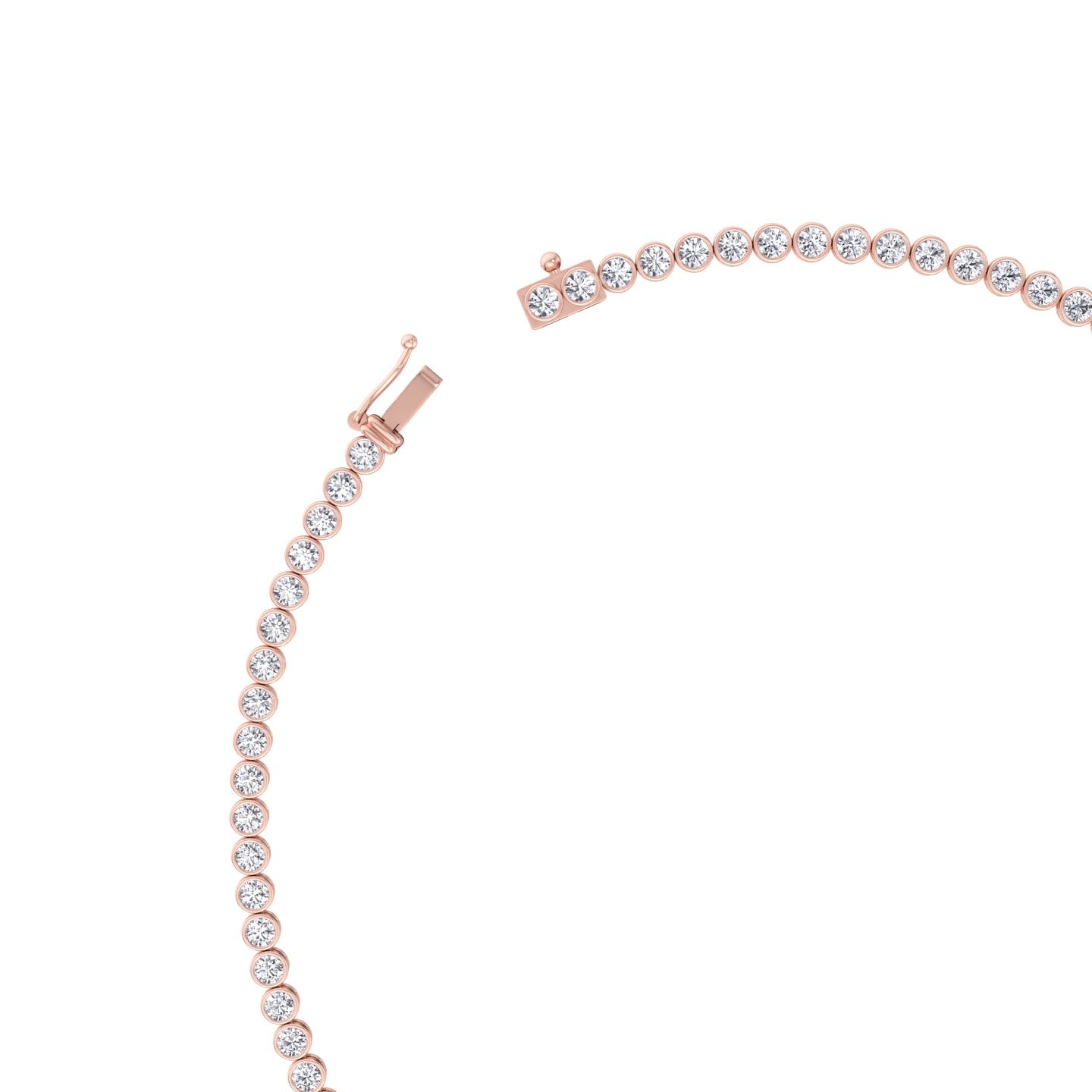 18k Rose Gold Tennis hotsell Chain Set