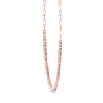 Piazza - Halfway Adjustable Diamond Tennis Necklace With Paperclip Chain - Gem Jewelers Co