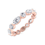 Daria - Marquise and Round Eternity Wedding Band - Gem Jewelers Co