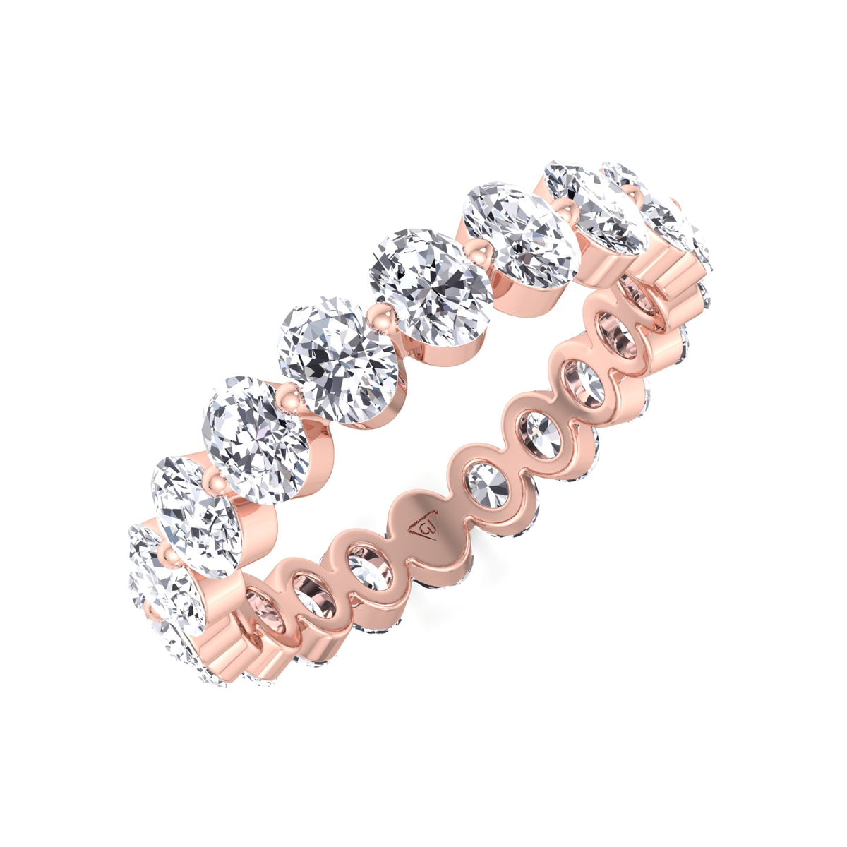 Marlo - Floating Oval Shape Diamond Eternity Band - Gem Jewelers Co