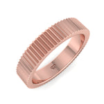 Franco - Unisex 5mm Fluted Gold Band - Gem Jewelers Co