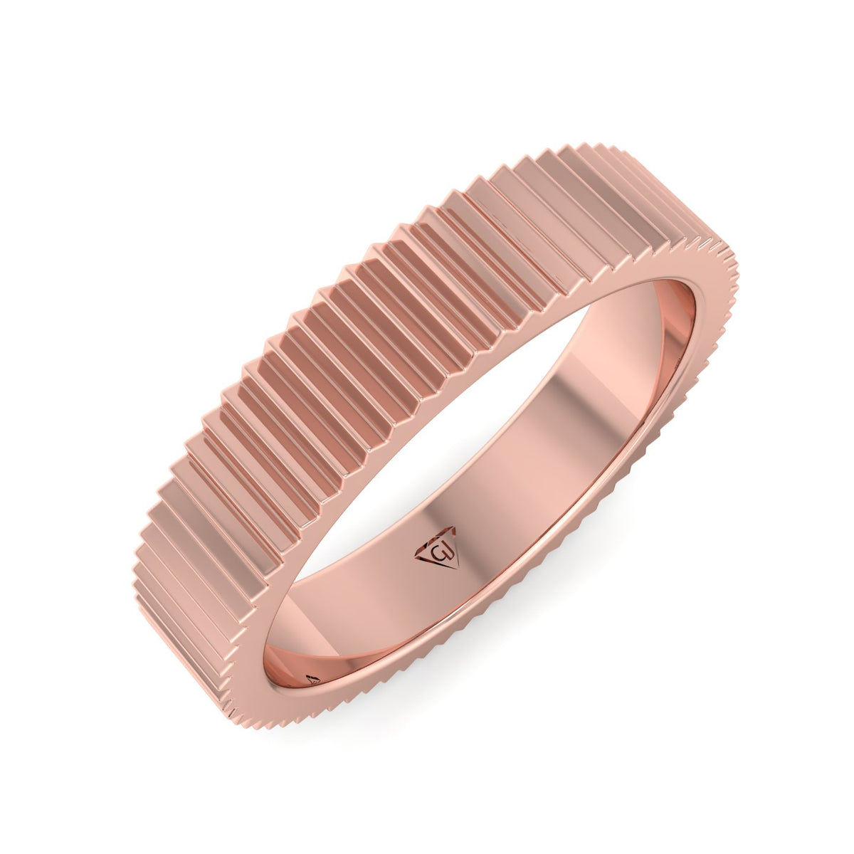 Franco - Unisex 5mm Fluted Gold Band - Gem Jewelers Co