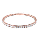 Flexible Tennis Bracelet -3CT-6CT-Yellow Gold