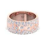 Cellini - Wide Natural Diamond Cigar Band - Gem Jewelers Co